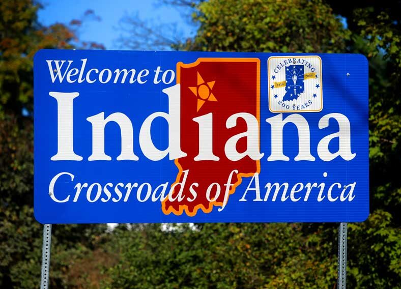 Indiana State Sign