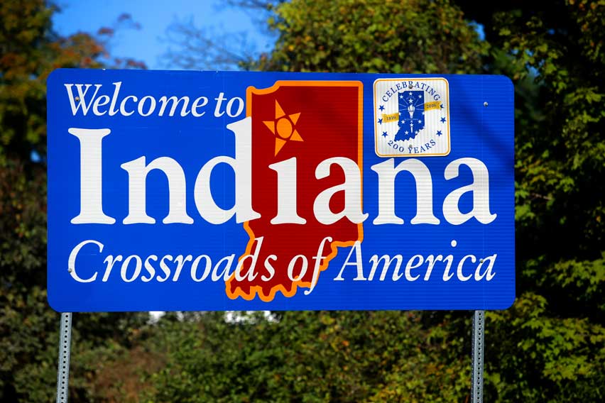 Indiana State Sign